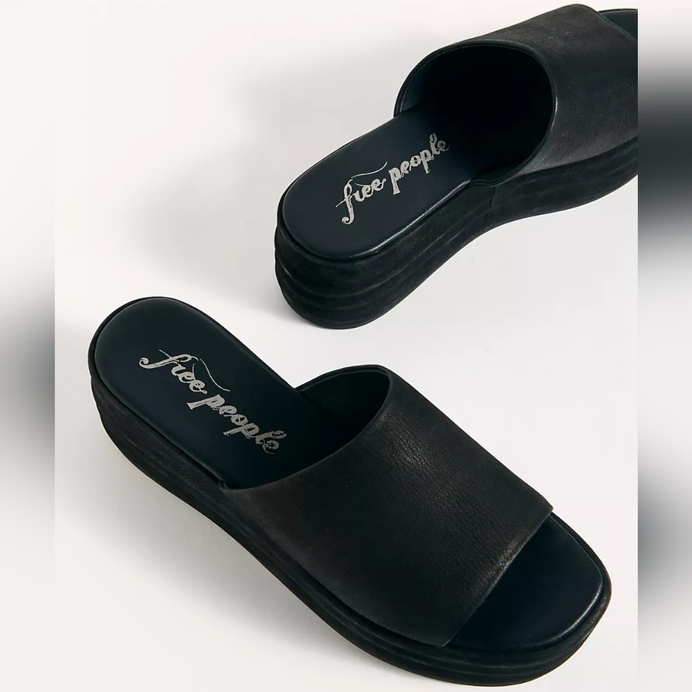 Free People Harbor Flatform Sandals Black Multiple Sizes New in Box - Picture 7 of 11